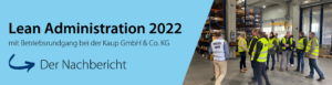 banner Nachbericht des Lean Administration Workshops 2022 bei Kaup GmbH & Co. KG